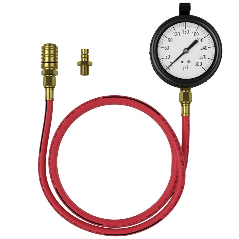 Moker TU-32-20 Compuchek Fuel Pressure Test Gauge, 0-300 PSI, Fits Cummins & Other Diesel Engines with Compuchek Ports, 6-Foot Hose for Road Testing - Image 5